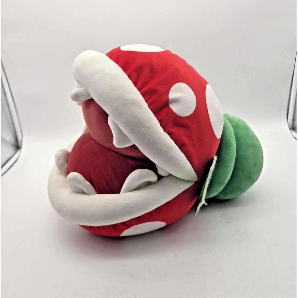 Super Mario Bros Large Mega Piranha Plant Plush Plushie Club Mocchi 15" VGC